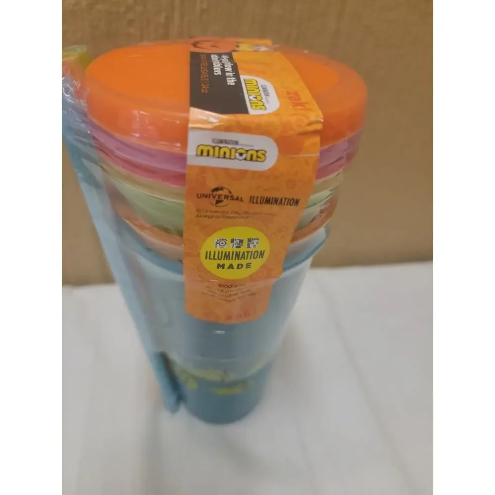 ZAK! Minions Glow In the Dark Tumblers Includes Matching Straws 4 pk 24 oz